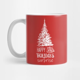 Winter Holidays Joke with Cat and Christmas Tree Mug
